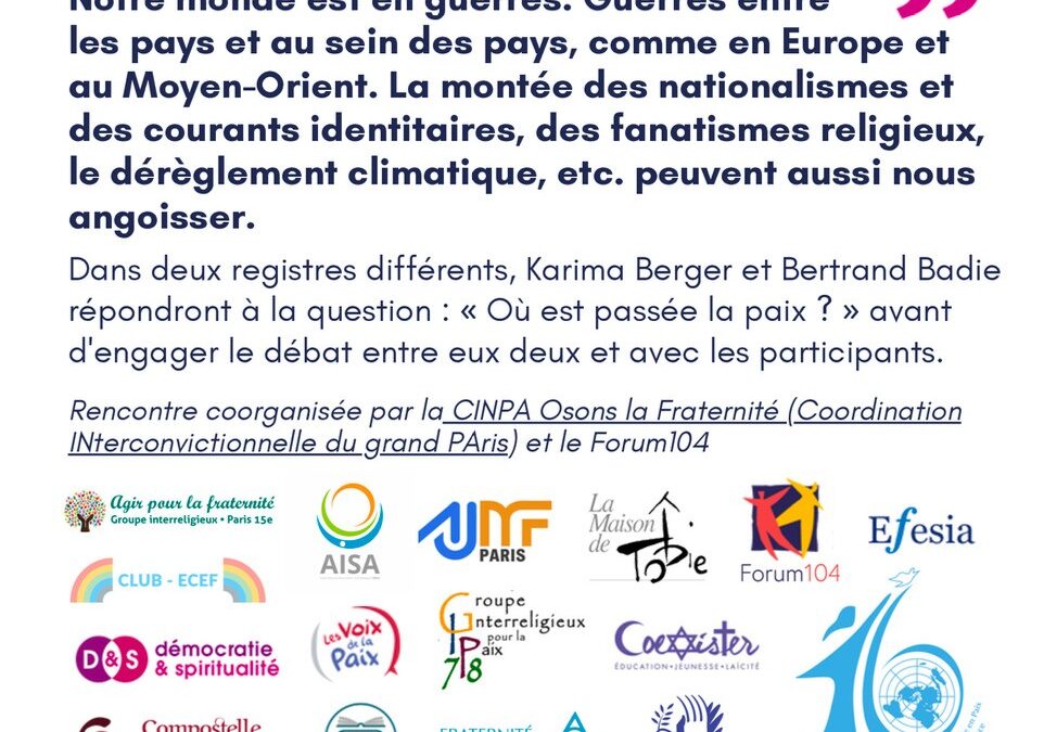 Où est passée la paix ?